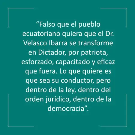 El pueblo ecuatoriano no quiere un dictador