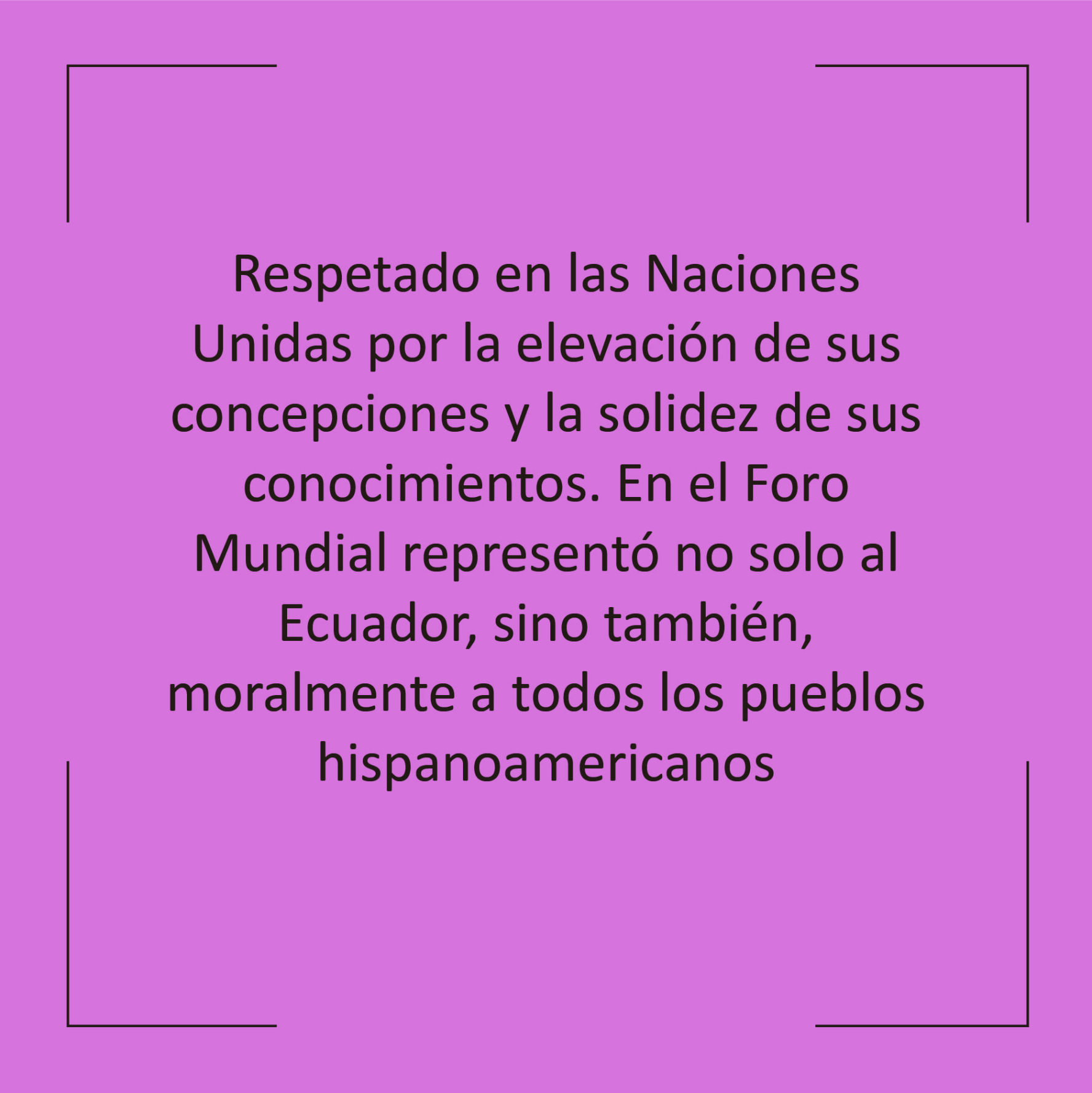 Respetado en la ONU