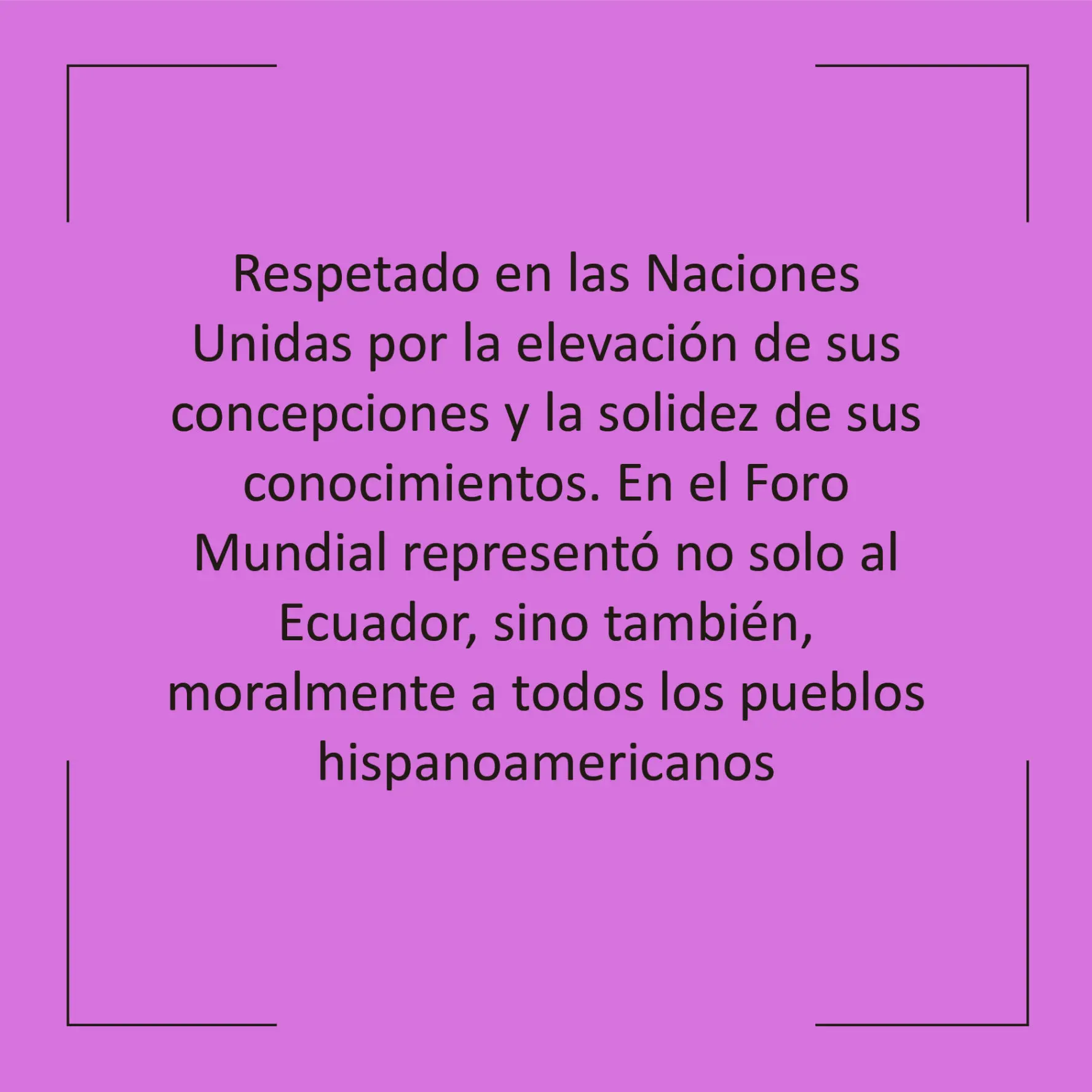 Respetado en la ONU